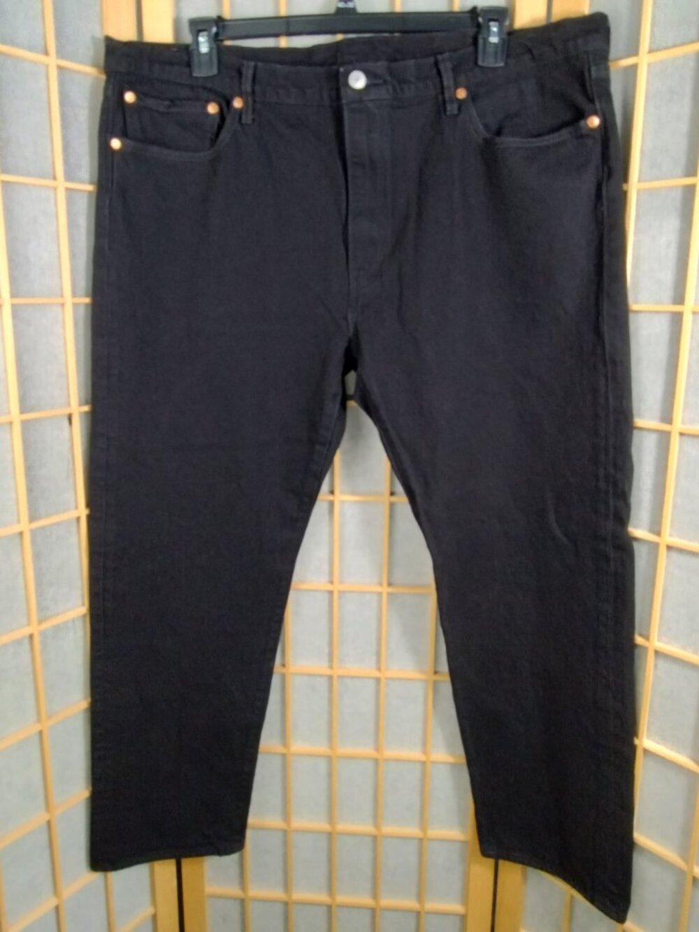 Levi's Premium HI Ball  Black Jeans Big E Tag Tapered Leg Size 42